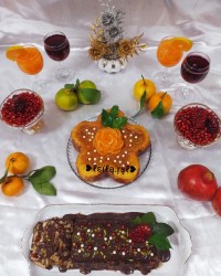 کیک نارنگی با سس مخصوص کیک یخچالی شکلاتی