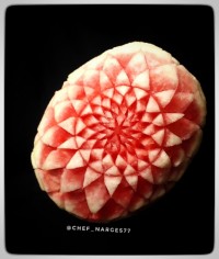 حکاکی هندوانه گل کوکب