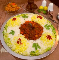 خوراک سبزیجات با پلو