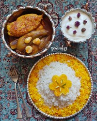 خورشت مرغ و بادمجان (لطفاً ورق بزنید)