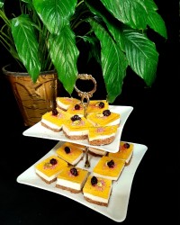 چیز کیک بدون فر و بدون قالب کمر بندی