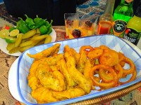 جوجه چینی، پیاز سوخاری، کرم کارامل