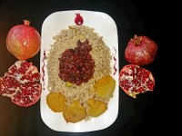 انار پلو با مرغ