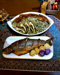 سبزی پلو باماهی