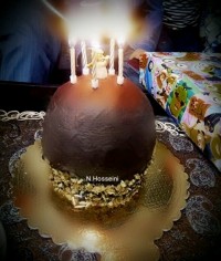 کیک توپی شکلاتی