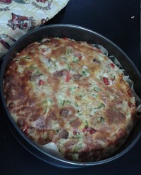 کیک سیب زمینی و سوسیس