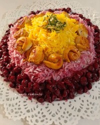 آلبالو پلو با مرغ