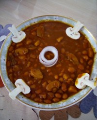 خوراک لوبیا باقارچ
