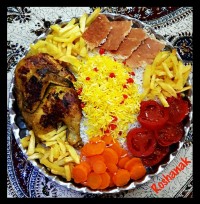 اکبر جوجه با سس مخصوص