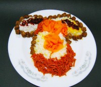 هویج پلو با گوشت قلقلی