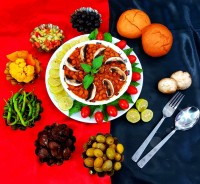 خوراک لوبیا با قارچ
