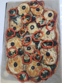 پیتزا بادمجان و اسفناج