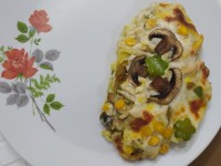 شام ما گراتن مرغ و قارچ