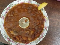 لوبیا گرم با قارچ