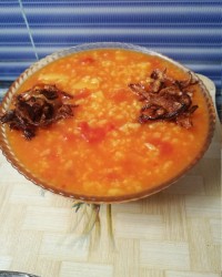 سوپ گوجه فرنگی با برنج