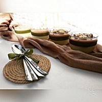 پودینگ کاراملی دورنگ