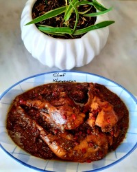 خورشت آلو مسما با رب انار اردک ماهی شکم پر خمس