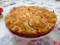 کیک سیب زمینی و سوسیس