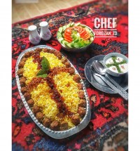 رشته پلو زعفرانی