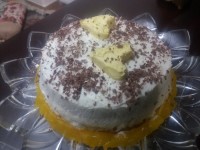 اولین کیک خامه کشی شده من ????