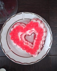 ژله قلبی راه راه