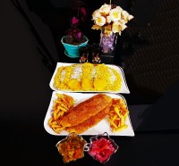 ♡شویدپلو با ماهی♡ته انداز مرغ♡