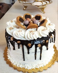 کیک شکلاتی تولد زن دادش گلم