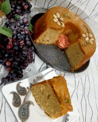 کیک پرتقال با سس پرتقالی