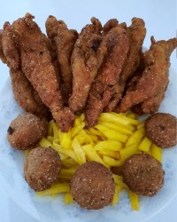 مرغ و قارچ سوخاری با سیب زمینی