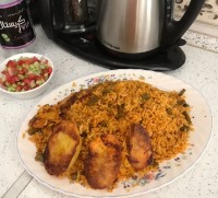 لوبیا پلو با سالاد شیرازی :)