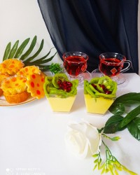 کاپ کیک هوکایدو پخار پز با کرم تخم مرغی (کاسترد) دوستان گلم چون