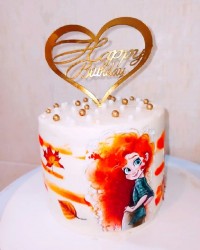 کیک تولدکارآجی پوران وعکس دخترش عشق خاله