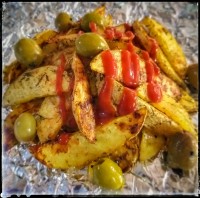 سیب زمینی کبابی در تابه رژیمی