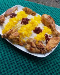 زرشک پلو و مرغ