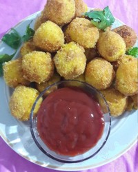 سیب زمینی توپی سوخاری کار گروهی