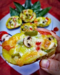 سیب زمینی شکم پر (ورق بزنید)