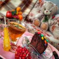 دمنوش پونه کوهی و آویشن کیک خیس قهوه