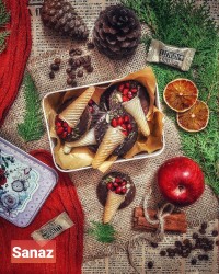 بیسکویت شکلاتی انار ایده یلدایی