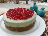 چیز کیک انار بدون نیاز به فر