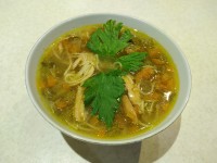 سوپ مرغ و رشته فرنگی