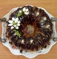 کیک دورنگ شکلاتی