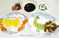 پلو خورش قرمه سبزی من با سالاد طاووس