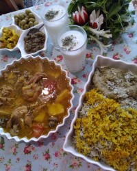 چلو گوشت بوقلمون