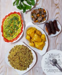 سبزی پلو با مرغ