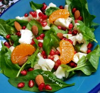 سالاد انار و اسفناج