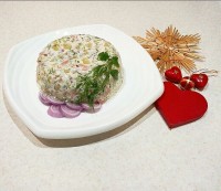 سالاد سیب زمینی وشوید .بسی خوشمزه