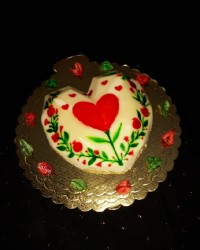 نقاشی رو ژله (خامه ای) یلدایی