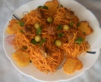 ماکارونی مجلسی با ته دیگ قالبی