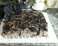 کیک شکلاتی خودم پز