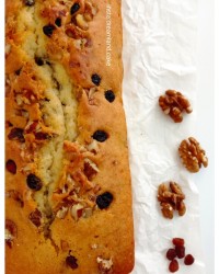 کیک کشمش و گردو با آرد نانوایی